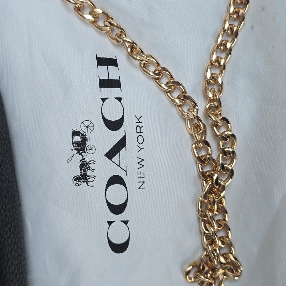 Coach Jes Black Stagecoach Crossbody Gold chain strap - Picture 4 of 11